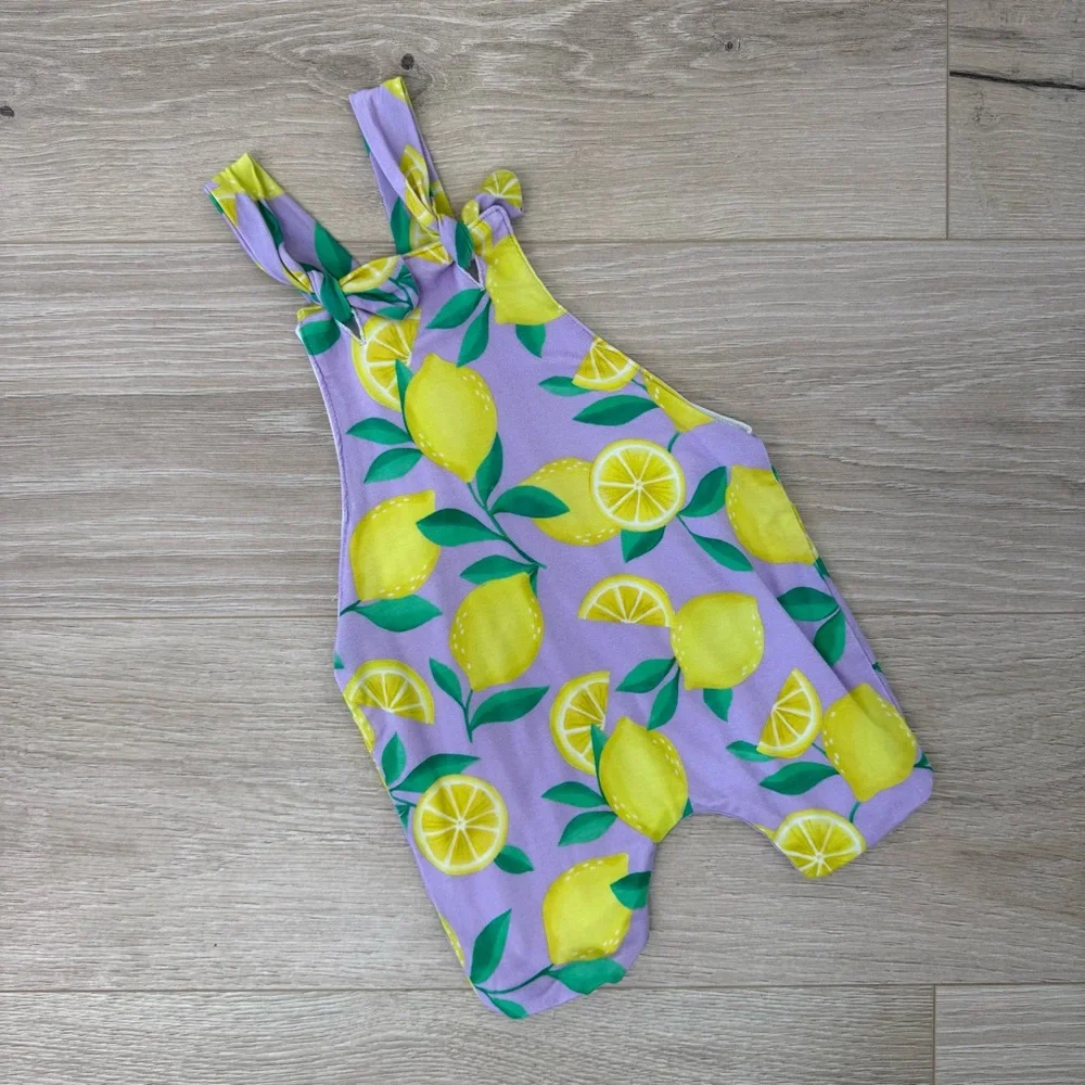 Little Sleepies Lavender Citrus Custom Bamboo Shortalls Overalls